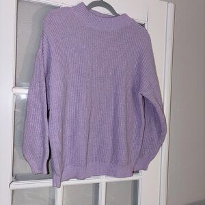 Elegant Lilac Women's Crew Neck Sweater